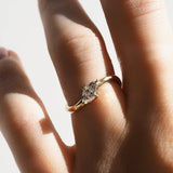 2 CT Emerald Pave Moissanite Engagement Ring