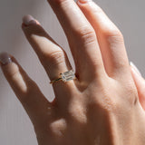 2 CT Emerald Pave Moissanite Engagement Ring