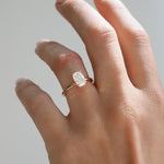 2 CT Emerald Pave Moissanite Engagement Ring