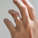 2 CT Emerald Pave Moissanite Engagement Ring