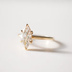 2 CT Emerald Pave Moissanite Engagement Ring