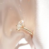 2 CT Emerald Pave Moissanite Engagement Ring