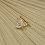 2 CT Emerald Pave Moissanite Engagement Ring