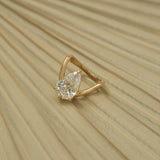 2 CT Emerald Pave Moissanite Engagement Ring