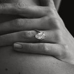 2 CT Emerald Pave Moissanite Engagement Ring