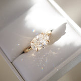 2 CT Emerald Pave Moissanite Engagement Ring