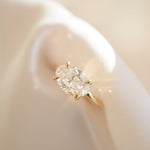 2 CT Emerald Pave Moissanite Engagement Ring