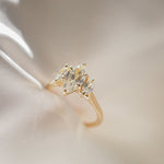 2 CT Emerald Pave Moissanite Engagement Ring