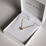0.1 TCW Round Moissanite Heart Necklace