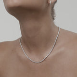 6 TCW Round Moissanite Tennis Necklace