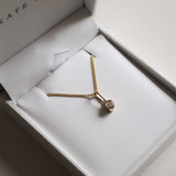 0.20 CT Round Moissanite Bezel Necklace