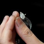 0.03 CT Floating Pear Moissanite Necklace