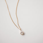 0.03 CT Floating Pear Moissanite Necklace