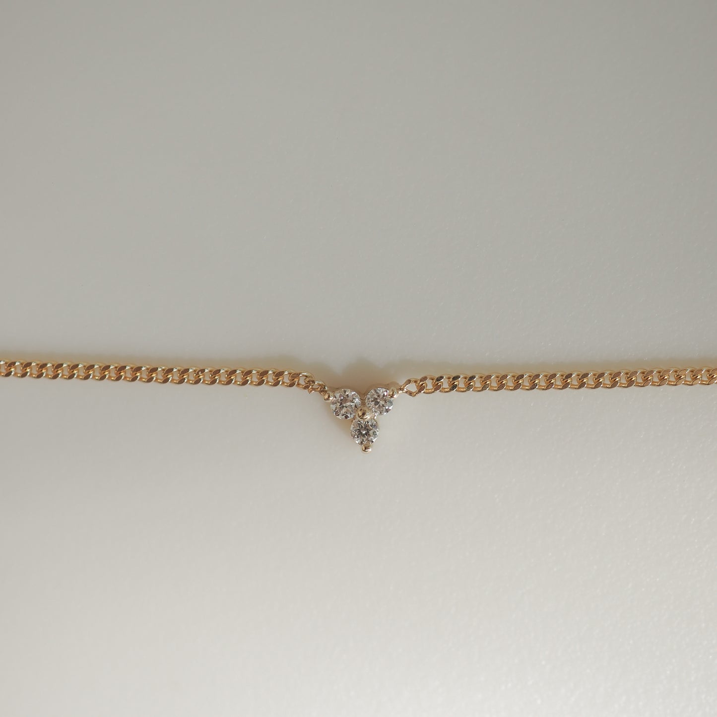 0.05 TCW Round Moissanite Therefore Necklace
