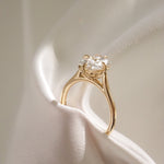 1.5 CT Elongated Cushion Solitaire Moissanite Engagement Ring