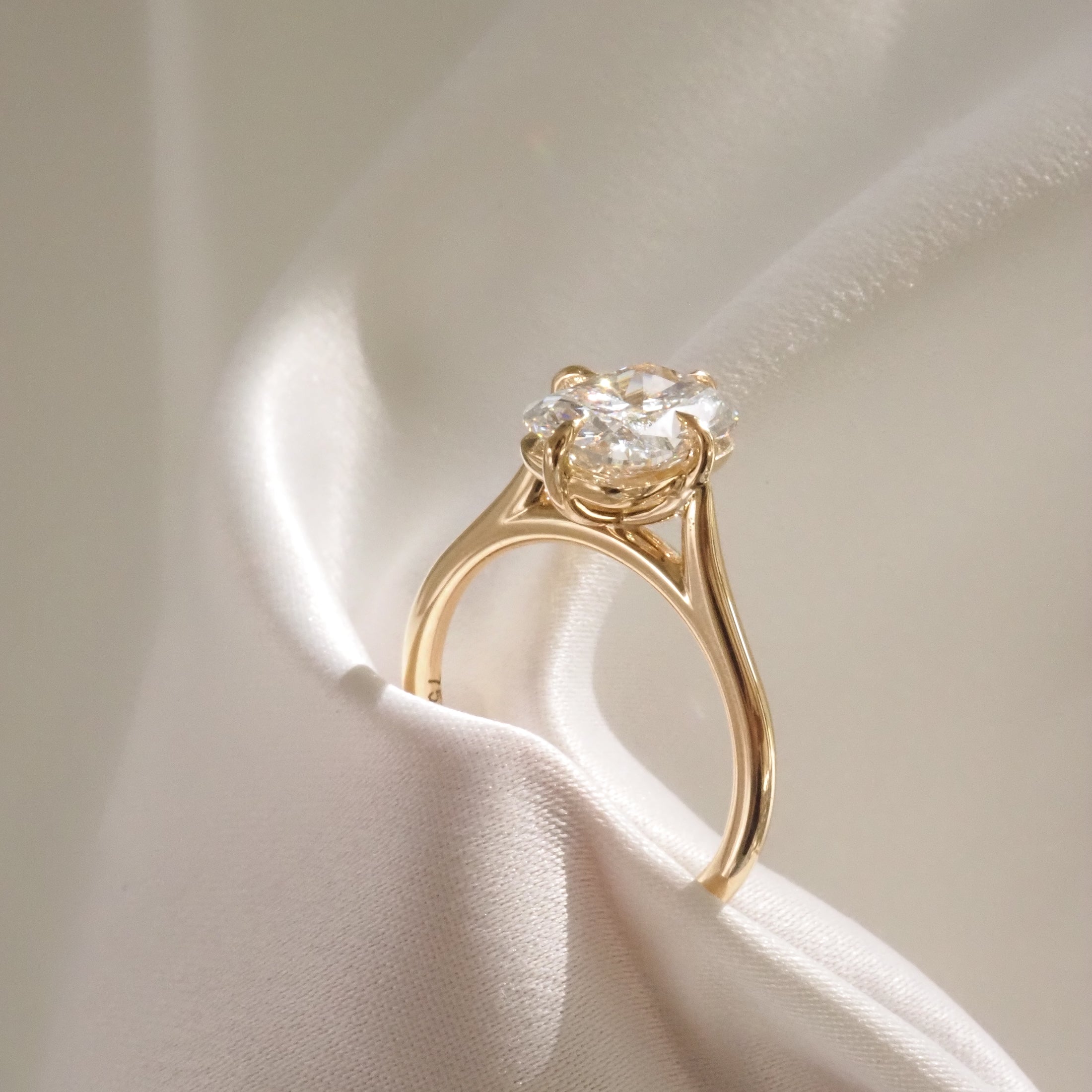 1.5 CT Elongated Cushion Solitaire Moissanite Engagement Ring