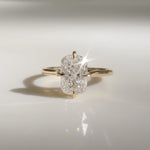 1.5 CT Elongated Cushion Solitaire Moissanite Engagement Ring