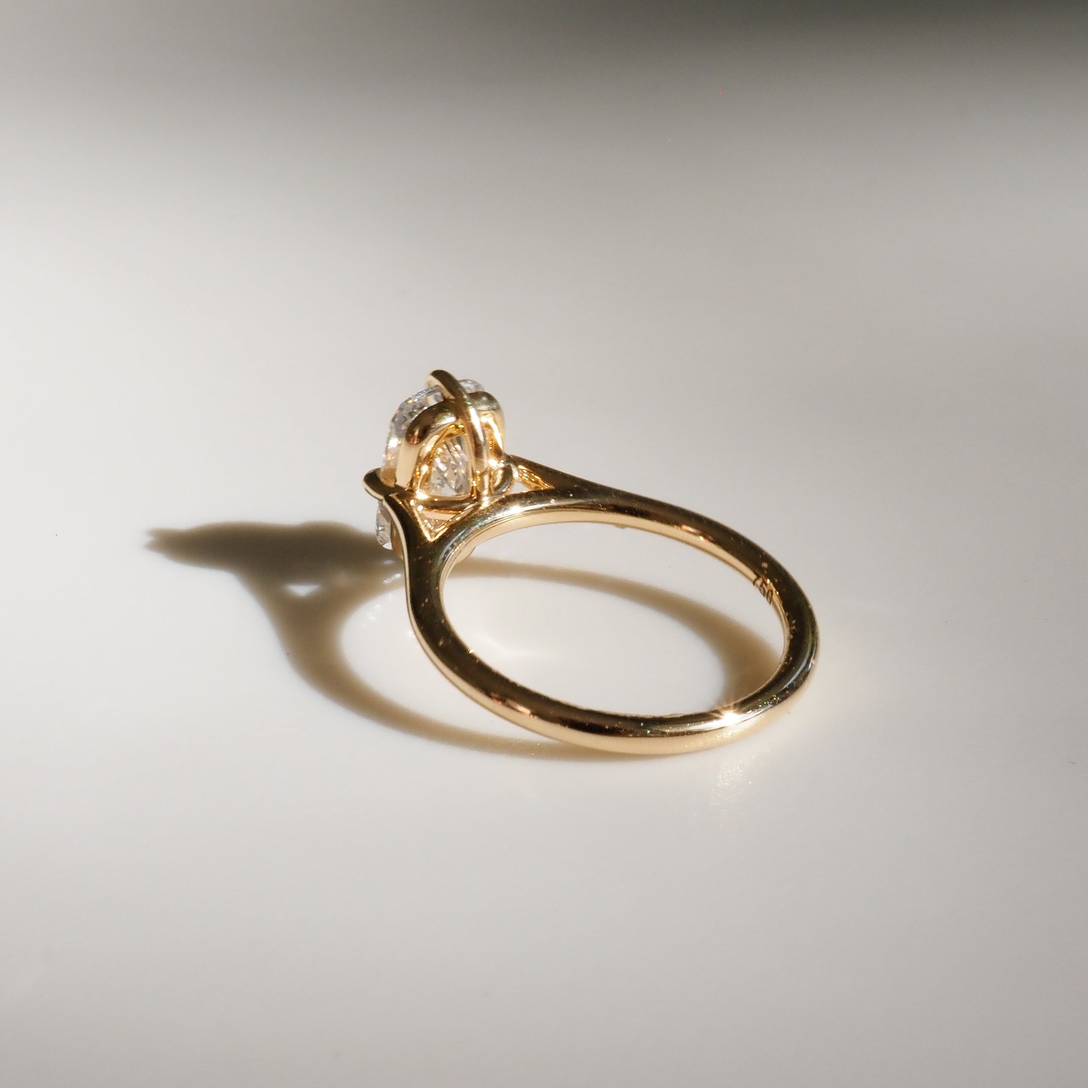 1.5 CT Elongated Cushion Solitaire Moissanite Engagement Ring