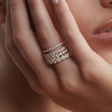 0.40 TCW Round Half Eternity Moissanite Wedding Band