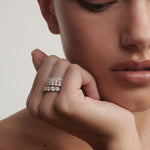 0.40 TCW Round Half Eternity Moissanite Wedding Band