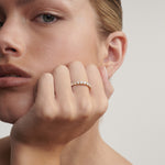 0.40 TCW Round Half Eternity Moissanite Wedding Band