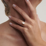 1.5 CT Pear Solitaire Moissanite Engagement Ring