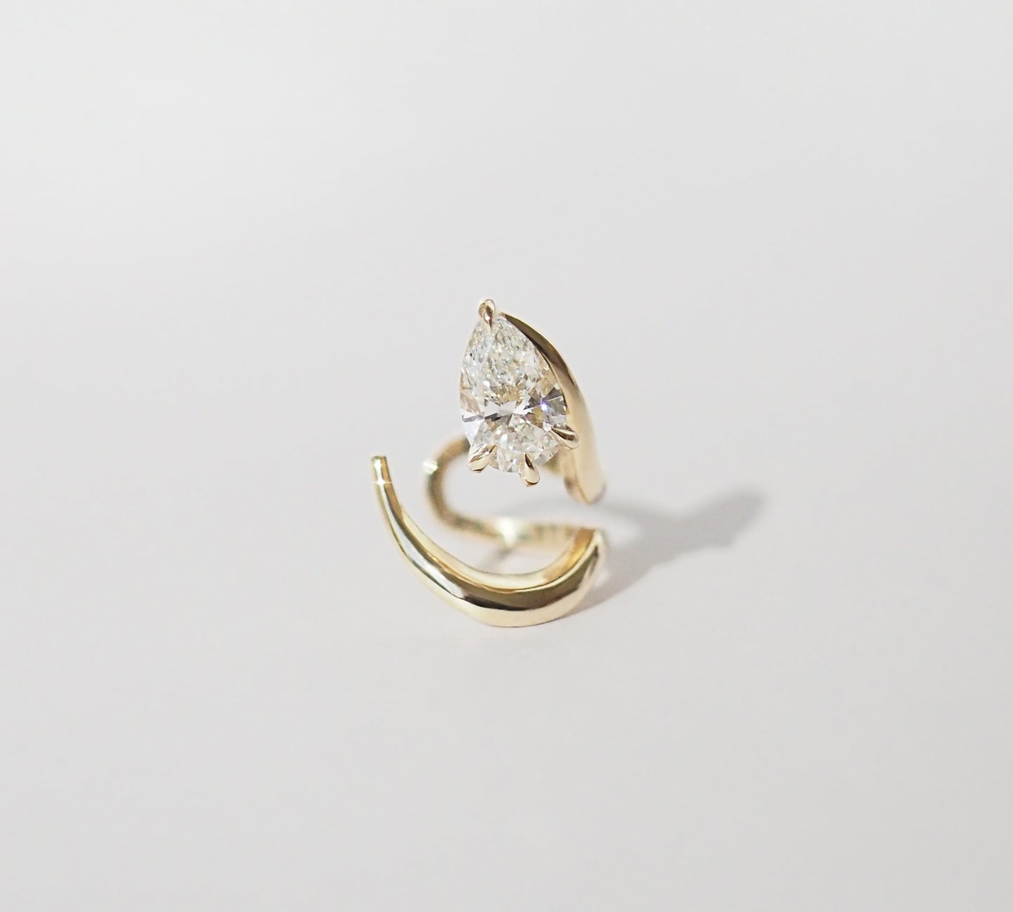 0.5 TCW Pear Moissanite Ear Cufflinks