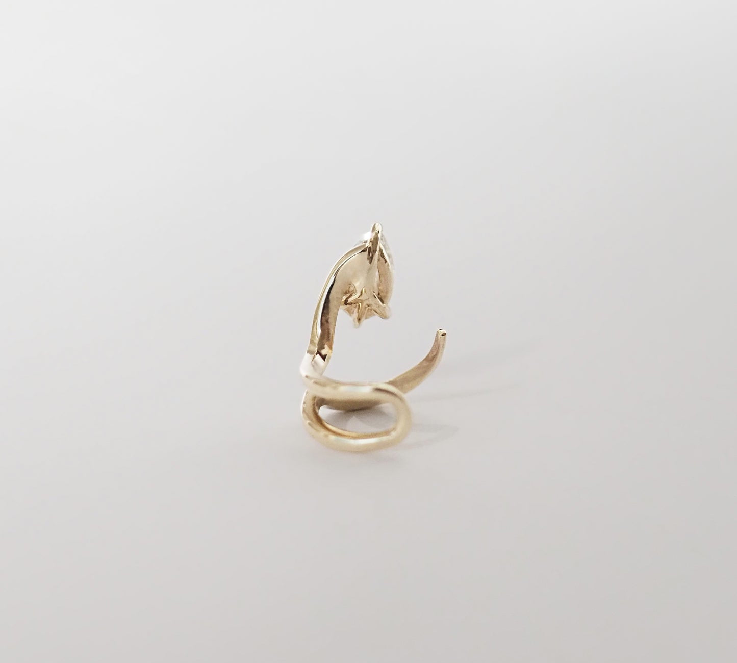 0.5 TCW Pear Moissanite Ear Cufflinks