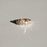 1.60 TCW Oval Half Eternity Moissanite Wedding Band