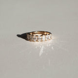1.60 TCW Oval Half Eternity Moissanite Wedding Band