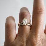 0.40 TCW Baguette & Round Half Eternity Moissanite Wedding Band
