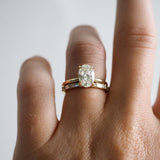 0.40 TCW Baguette & Round Half Eternity Moissanite Wedding Band