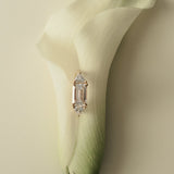 1 CT Emerald Three Stone Moissanite Engagement Ring