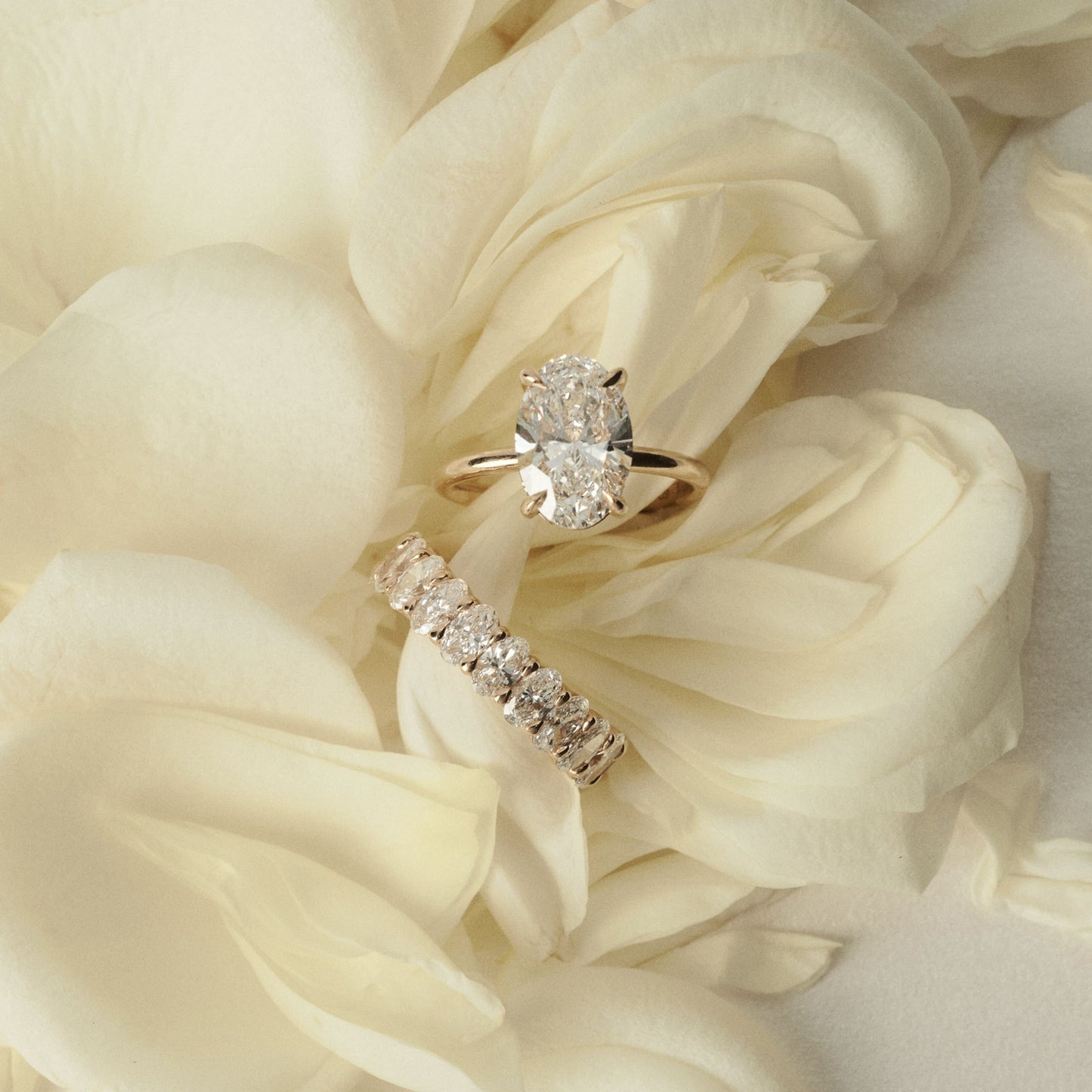 1.5 CT Oval Solitaire Moissanite Engagement Ring