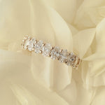 1.60 TCW Oval Half Eternity Moissanite Wedding Band