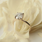 1.5 CT Round Solitaire Moissanite Engagement Ring