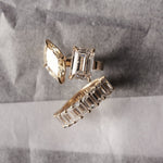 3.30 TCW Emerald Half Eternity Moissanite Wedding Band