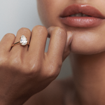 1.5 CT Pear Solitaire Moissanite Engagement Ring