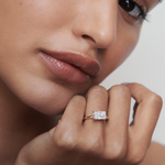1.5 CT East West Radiant Solitaire Moissanite Engagement Ring