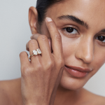 2 TCW Oval & Radiant Toi Et Moi Moissanite Engagement Ring