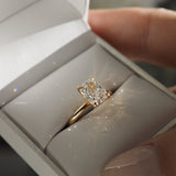 1.5 CT Elongated Cushion Moissanite Engagement Ring