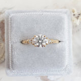 Round Cluster Lab Grown Diamond Engagement Ring