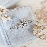 Round Cluster Lab Grown Diamond Engagement Ring