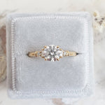 Round Cluster Lab Grown Diamond Engagement Ring