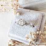 Round Cluster Lab Grown Diamond Engagement Ring