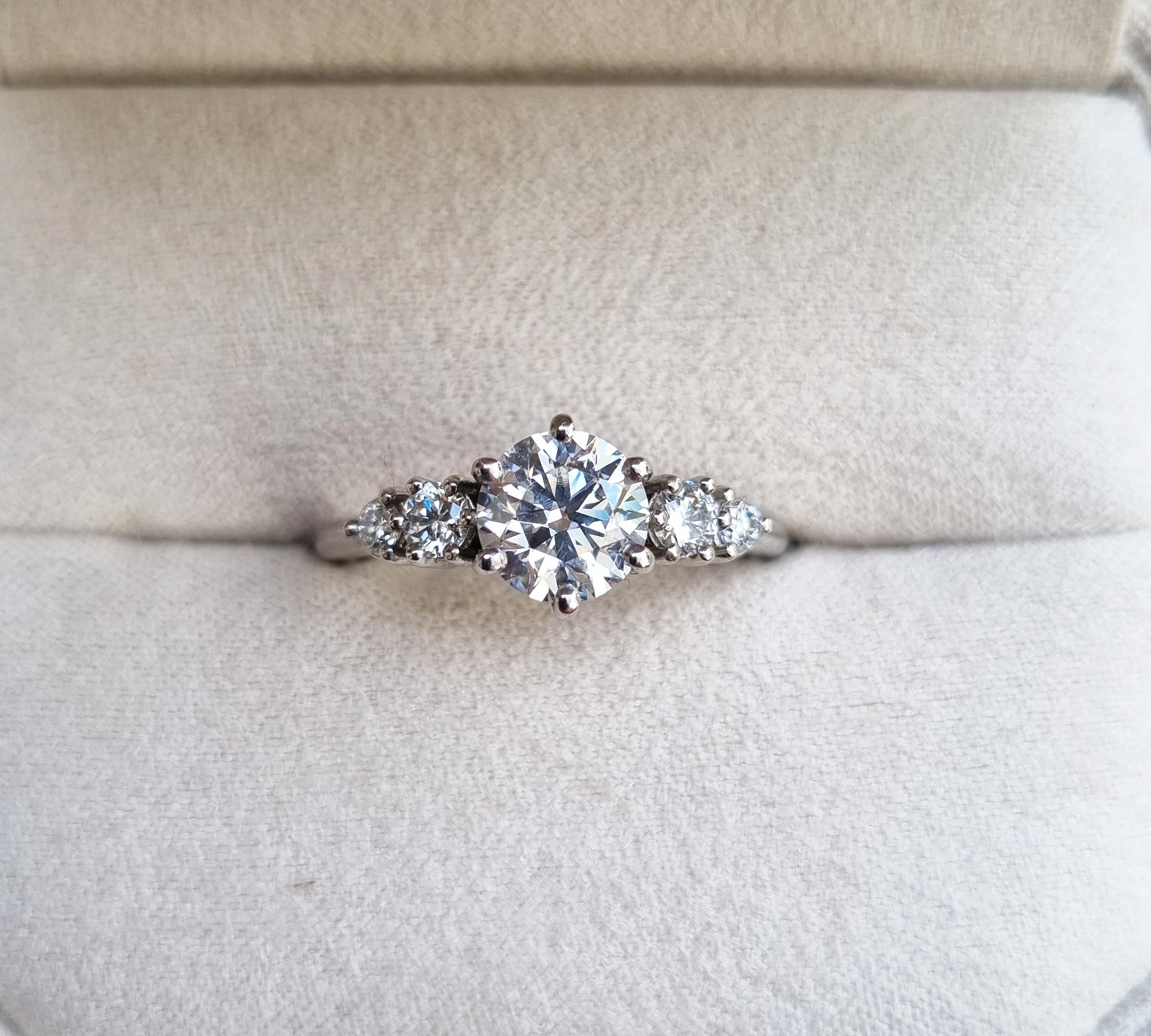 Round Cluster Lab Grown Diamond Engagement Ring