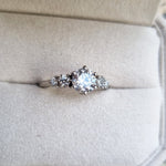 Round Cluster Lab Grown Diamond Engagement Ring