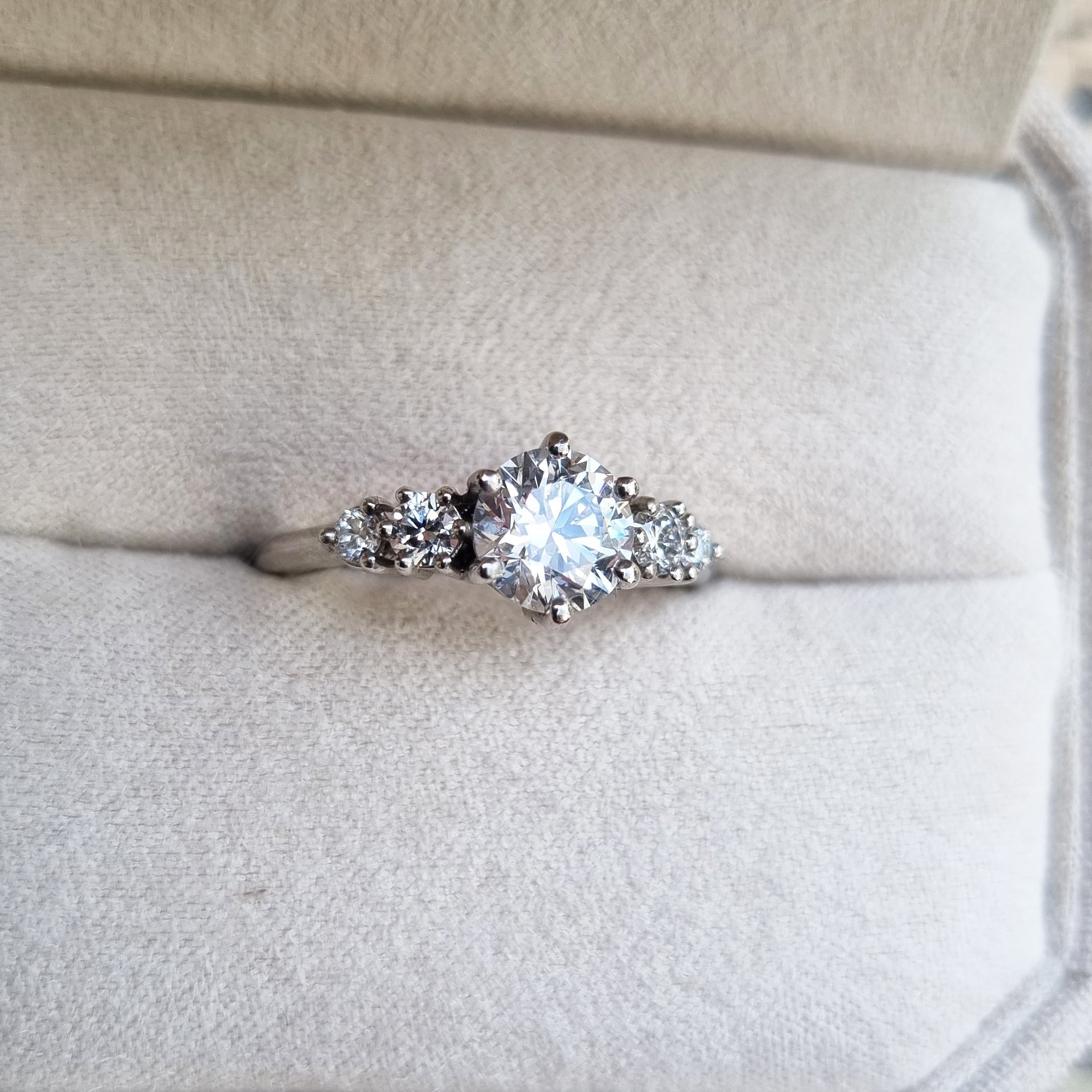 Round Cluster Lab Grown Diamond Engagement Ring