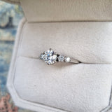 Round Cluster Lab Grown Diamond Engagement Ring
