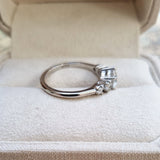 Round Cluster Lab Grown Diamond Engagement Ring